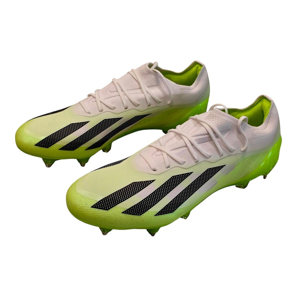 Men's Adidas X Crazyfast .1 SG Soccer Cleats Shoes White Green Size 7 IE6626